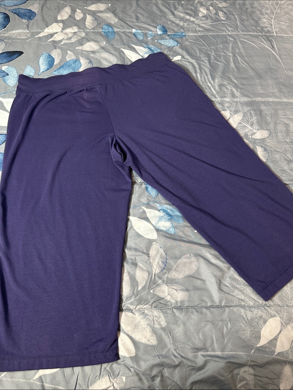 NWOT Danskin Blue Pull-On Knit Capri Pants w/Drawstring Sz XL 16-18 - Picture 7 of 9